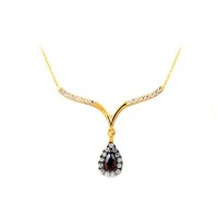 14K Solid Gold Drop Necklace