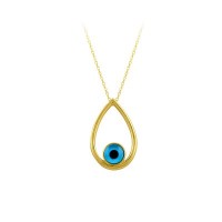 14K Solid Gold Drop Necklace