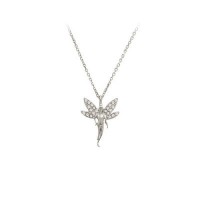 14K Solid Gold Fairy Necklace