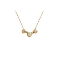 14K Solid Gold Gemstone Necklace