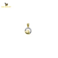 14K Solid Gold Heart Charm Pendant