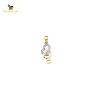 14K Solid Gold Heart Charm Pendant