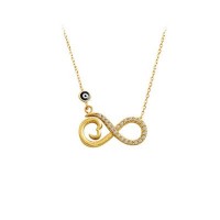 14K Solid Gold İnfinity Necklace