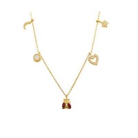 14K Solid Gold Ladybug Necklace
