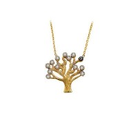 14K Solid Gold Life Tree Necklace