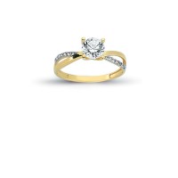 14K Solid Gold Solitaire Engagement Wedding Ring
