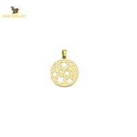 14K Solid Gold Star Charm Pendant