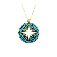 14K Solid Gold Star Necklace