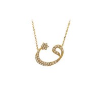 14K Solid Gold Waav Necklace