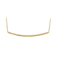 14K Solid Gold Water Line Necklace