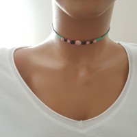 925 K Sterling Silver Choker  Necklace