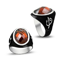 925K Sterling Silver Alif Waav Men Ring