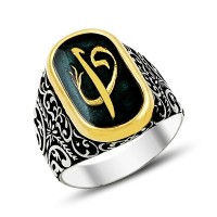 925K Sterling Silver Alif Waav Men Ring