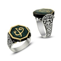 925K Sterling Silver Alif Waav Men Ring