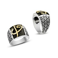 925K Sterling Silver Alif Waav Men Ring