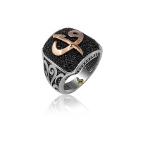 925K Sterling Silver Alif Waav Men Ring