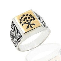 925K Sterling Silver Circassian Men Ring