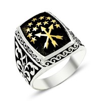 925K Sterling Silver Circassian Men Ring