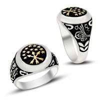 925K Sterling Silver Circassian Men Ring