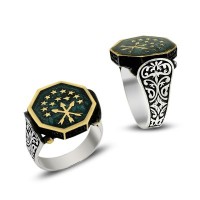 925K Sterling Silver Circassian Men Ring