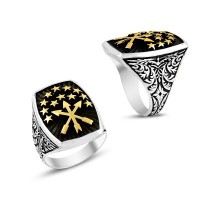 925K Sterling Silver Circassian Men Ring