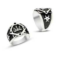 925K Sterling Silver Circassian Men Ring