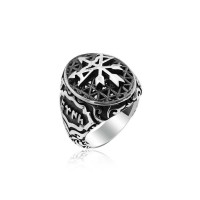 925K Sterling Silver Circassian Men Ring