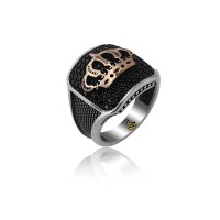 925K Sterling Silver Crown Men Ring