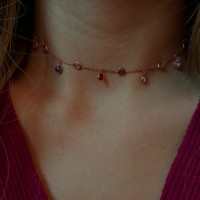 925K Sterling Silver Design Choker Necklace