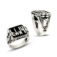 925K Sterling Silver Hun Turk Men Ring