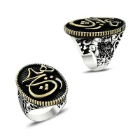 925K Sterling Silver İslamic Men Ring