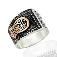 925K Sterling Silver İslamic Men Ring