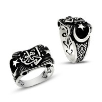 925K Sterling Silver İslamic Men Ring