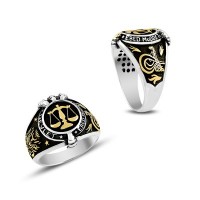 925K Sterling Silver Justice Men Ring