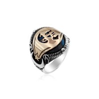 925K Sterling Silver K. Atatürk Men Ring