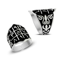 925K Sterling Silver Numerlogical Men Ring