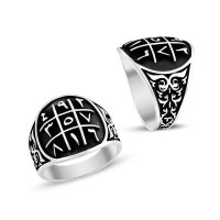 925K Sterling Silver Numerlogical Men Ring