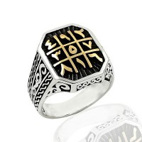 925K Sterling Silver Numerlogical Men Ring