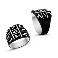 925K Sterling Silver Numerlogical Men Ring