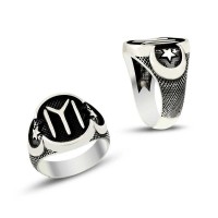 925K Sterling Silver Ottoman Men Ring