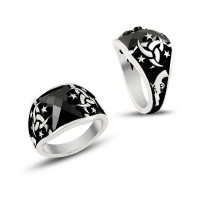 925K Sterling Silver Ottoman Men Ring