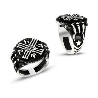 925K Sterling Silver Ottoman Men Ring