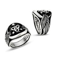 925K Sterling Silver Ottoman Men Ring