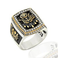 925K Sterling Silver Ottoman Men Ring
