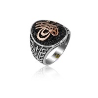 925K Sterling Silver Ottoman Tugra Men Ring