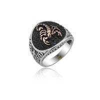 925K Sterling Silver Scorpion Men Ring