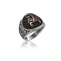 925K Sterling Silver Scorpion Men Ring