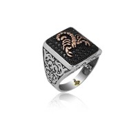 925K Sterling Silver Scorpion Men Ring