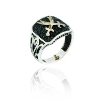 925K Sterling Silver Sword Men Ring