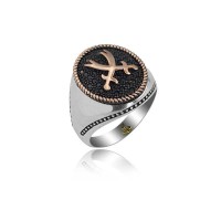 925K Sterling Silver Sword Men Ring